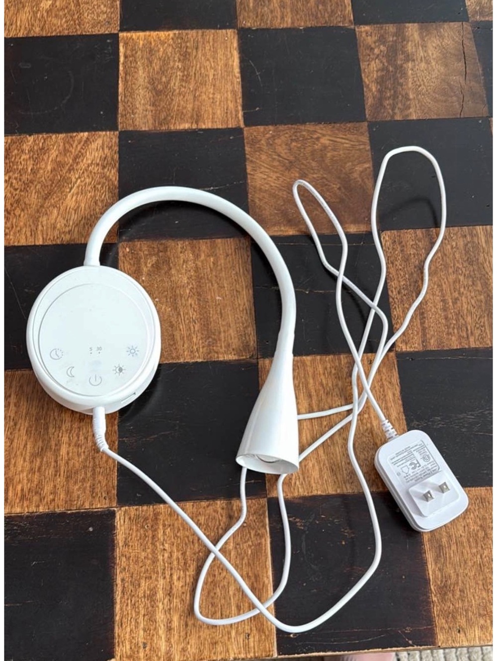 White wall hanging reading lamp